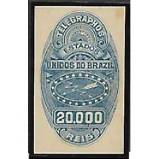 Ensaio de selo não emitido de 20.000Rs , na cor azul