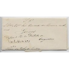 1846-Carta de Lavras para Ouro Preto com cbo de saída "V.de Lavras" linear com cercadura