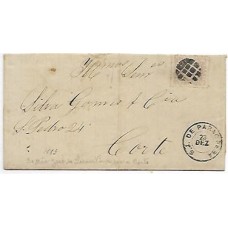 1883-Carta p/ Corte, c/ 100Rs  Fundo Unido, cbo de pontos P.A.325 e Cbo "S.J.de Paraopebas"