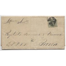 1882-Carta do Rio para Barra,com 100Rs D.Pedro cabeça pequena