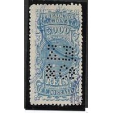 Imposto do Selo-166-5000Rs azul, emissão de 1895 perfim, "Z B & Co", Zerrener  Bullow.Raro
