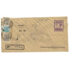 EV-22 envelope para valores de CR$1 com  propaganda de bonus de guerra,usado