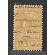 Duas barras-Selo  de 5000RS amarelo , emissão de 1912