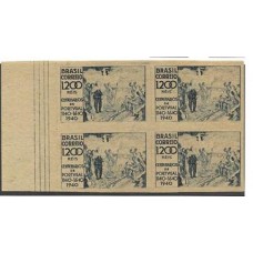 0162-1200Rs, Centenário de Portugal, prova em quadra sem denteação , papel jornal