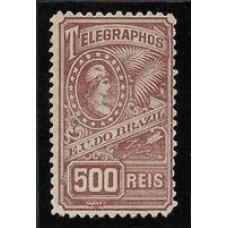 T-13-2000Rs, emissão para Telegrafos de 1899, castanho violeta, novo sem goma.