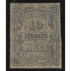J-19-10Rs Jornal , em prova  na cor preta, em papel película