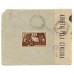 1937-Envelope circulado da França para o Rio de janeiro com etiqueta e carimbo "Censura Postal D.Federal" e numero do censor "7"