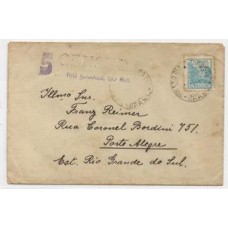 1942-Envelope de Porto União para Porto Alegre com carimbo " 5 Censura Rio Grande do Sul"
