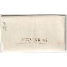 1846-Carta de serviço publico circulada para Ouro Preto com carimbo de saída "Minas Novas" linear sem cercadura.